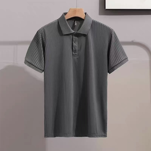 Camisa de Manga Corta para Hombre de Alta Calidad, Color Beige, Secado Rápido, Decoración con Botones, Algodón Transpirable, Estilo Casual - Product Image 4