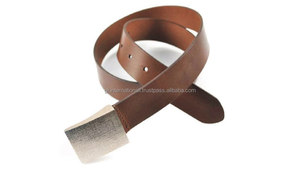 Cinturón informal de cuero genuino para hombre, correa de diseño personalizado para vaqueros con tornillo ajustable para cambio de hebilla en todos los tamaños - Product Image 3