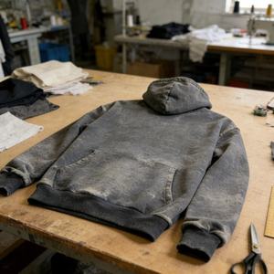 Sweat-shirts surdimensionnés personnalisables de haute qualité, sans cordon, en molleton français lourd, sweat-shirt à capuche - Product Image 6