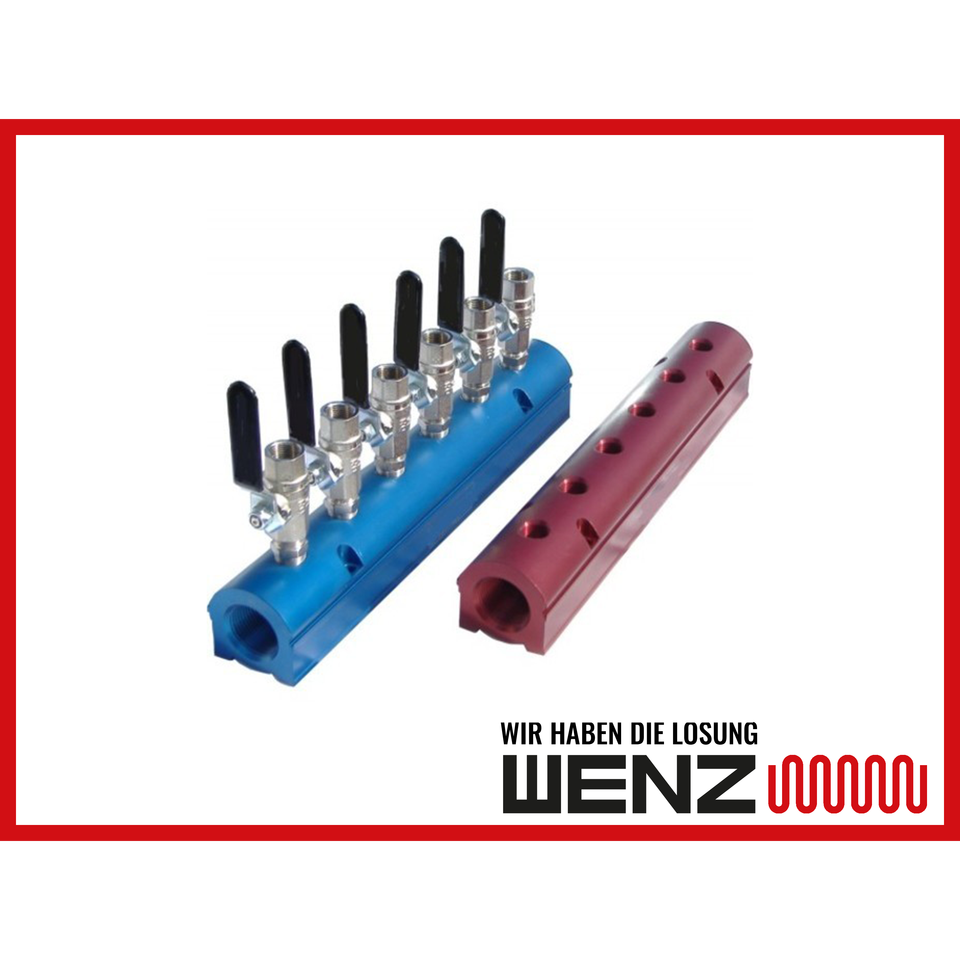 3/4 Aluminum Water Distributor with 6 Ports for Water Dispensers