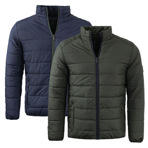 Men's Premium Quality Autumn Windproof Breathable Casual Puffer Jacket Custom Print Quilted Oversized Stand Collar Soft Canvas - Product Image 1