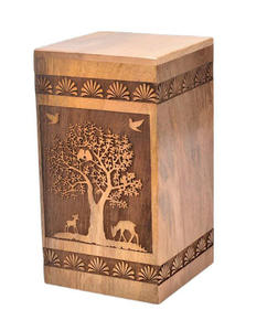 Urnas de cremación de madera hechas a mano modernas, urnas funerarias decorativas para hombre y mujer a bajo precio - Product Image 1