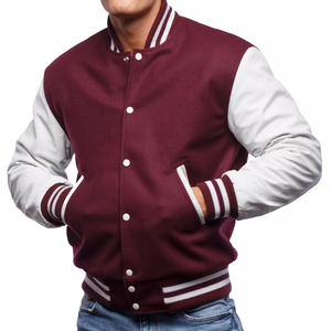 Venta al por mayor OEM Plus Size Custom Vintage Street Racing Color Block chaqueta acolchada suelta hombres chaquetas universitarias personalizadas - Product Image 1