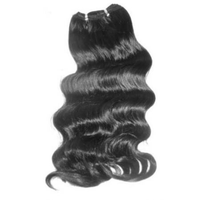 Cheveux vierges indiens de qualité supérieure, double trame machine, double tirage, lisses, teinture noire, en vrac 100g, export toutes couleurs
