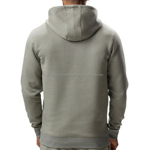 Ensemble de survêtements pour hommes de qualité supérieure, vente en gros, logo personnalisé, uni, 100% coton molletonné 350 g/m², survêtement à capuche - Product Image 2