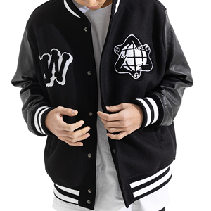 แจ็กเก็ตขนสัตว์แกะแท้สไตล์วินเทจแบบ2025ปักลายด้วยผ้ากำมะหยี่ลายตัวอักษรสำหรับฤดูหนาว - Product Image 3