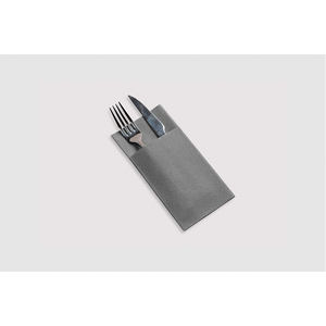 Serviettes de table Kanguro grises 40x40cm, en tissu doux et absorbant, 480 pièces, B2B - Product Image 1