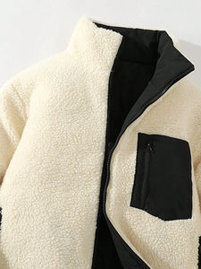 Veste réversible pour homme personnalisable OEM, tissu en laine, capuche, haute qualité, logo personnalisé, veste d'hiver - Product Image 3