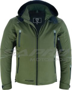 Sapro Motosport <b>Warm</b>-Up Thermal Softshell Hooded Breathable Windproof <b>Waterproof</b> Canvas Pocket High Street Motorcycle <b>Jacket</b> - Product Image 4