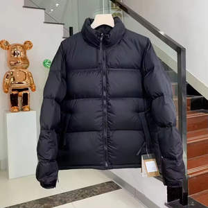 Chaqueta Acolchada para Hombre con Bloques de Color, Abrigo de Invierno de Dos Tonos, Chaqueta Burbuja Cálida, Rosa, Azul, Morado, Naranja, Ropa Exterior Acolchada, Estilo Moderno - Product Image 2