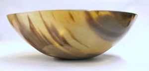 Ensemble de grands bols en corne en métal de qualité supérieure ustensiles de cuisine de luxe écologiques avec technique polonaise artisanale par l'artisanat en croissant - Product Image 2