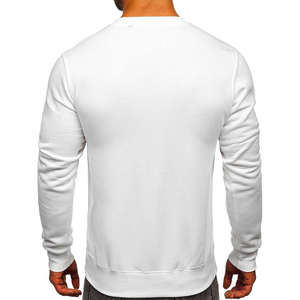 Fournisseur en gros de sweat-shirt en molleton doux et lourd uni pour l'automne, pour les basiques masculins, en coton mélangé, respirant - Product Image 1