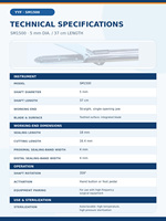 YYF SM1500 5mm 37cm Pince de chirurgie animale bipolaire pour la scellation des vaisseaux, à mâchoires droites, laparoscopique