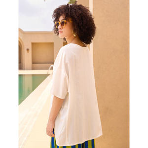 Ladies Embroidered Chiffon <b>Shirt</b> Top-Long Sleeve Asymmetrical Ruffled Collar Casual & Formal <b>Party</b> Wear - Product Image 6
