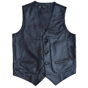 Nuevo diseño para hombre, ropa exterior de lona, Chaleco de piel de vaca auténtica para primavera y otoño, chaleco para motocicleta con cuello en V, chaleco calefactable sin mangas - Product Image 4