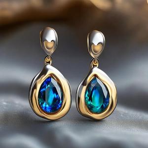 Designer Popular Brand 925 Sterling Silver Wedding Long Dangle Gemstone <b>Statement</b> 2025 <b>Jewelry</b> - Product Image 5