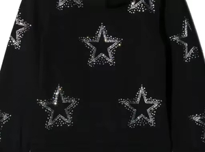 เสื้อฮู้ดแบบสวมหัวสำหรับผู้ชายเสื้อสเวตเตอร์แบบสวมศีรษะพิมพ์ลายหน้าจอพลอยเทียมทรงโอเวอร์ไซส์ผลิตตามสั่ง - Product Image 3