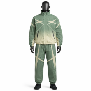 <b>Men</b>’s Gradient Windbreaker Tracksuit Set <b>Lightweight</b> Waterproof Sportswear Custom Logo Athletic <b>Jacket</b> Pants Training Suit - Product Image 1