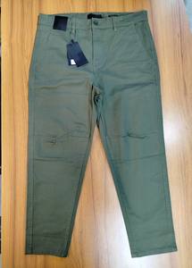 กางเกงเอวสูงปานกลางสำหรับผู้ชายกางเกงผ้าฝ้ายทอลายทแยงกางเกงซักสไตล์ลำลองสำหรับบังคลาเทศ - Product Image 5