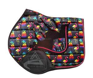 Almohadilla de montura para salto ecuestre personalizada con estampado de animales, tela de poliéster y polialgodón, la mejor almohadilla de montura para salto ecuestre - Product Image 5