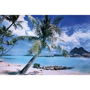 Póster de la playa de la isla de Bora Bora, diseño de papel duradero para decoración de pared - Product Image 1