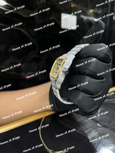 Reloj de Pulsera para Hombre con Diamantes Moissanite, Esfera Cuadrada Romana, Acero Inoxidable, Movimiento Automático - Product Image 5