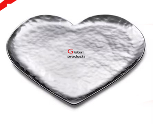 Offre spéciale, plateau de service en forme de cœur en acier inoxydable argenté pour hôtel, restaurant et bar - Product Image 1