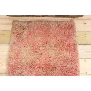 Tapis turc, petit tapis vintage 2,1x2,6 pieds, tapis en laine à imprimé animal rose - Product Image 3