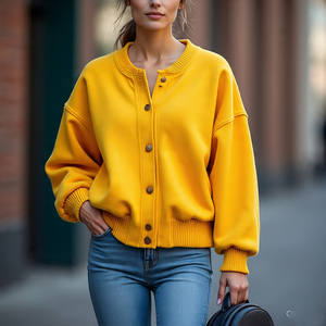 Chaqueta de bombardero de gran tamaño de Hip Hop para mujer, ropa de calle de béisbol, abrigo, ropa informal, prendas de vestir de retazos de alta calidad, chaquetas universitarias - Product Image 3