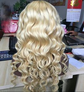 Extensiones de cabello humano indio virgen crudo HD Lace Glueless 613 Rubio Recto Onda natural Suelto Profundo - Product Image 5