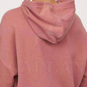 เสื้อฮู้ดลำลองสำหรับผู้หญิงคอปกด้านหน้ามีฮู้ดแฟชั่นสีทึบ - Product Image 6