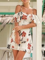 Robe trapèze Y2K bohème mignonne pour femme, longueur genou, manches longues, taille élastique, tissée, écologique, lavable, respirante, 100 % rayonne unie