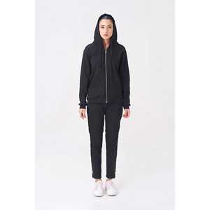 Sweat à capuche et sweat-shirt zippé noir classique pour femme - Product Image 4