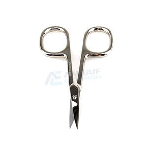 Tijera de uñas curvada para mano derecha con logotipo privado, tijera de cerámica para limas de belleza, tijeras afiladas para cutículas de acero inoxidable hechas en fábrica - Product Image 4