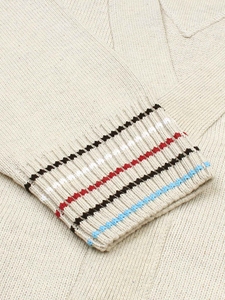 Cárdigan de algodón TH, suéter Beige, cierre de botones, ajuste Regular, estilo clásico Vintage, cárdigan de marca de calidad importada Premium - Product Image 3