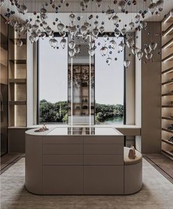 ตู้เสื้อผ้าห้องนอนทันสมัยแบบปรับแต่งได้ ปี 2026 ประตูบานเลื่อนไม้เนื้อแข็ง ดีไซน์ทนทาน 5+ ลิ้นชัก สำหรับเฟอร์นิเจอร์บ้าน - Product Image 2