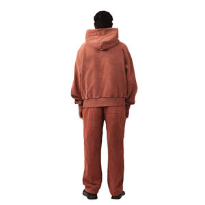 ชุดวอร์มผ้าฟลีซคอตตอน 100% คุณภาพสูง ล้างสีแบบแอซิดวอช สำหรับผู้ชาย ใส่สบาย ระบายอากาศได้ดี เหมาะสำหรับฤดูหนาว - Product Image 4