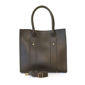 Premium Quality Leather Black Tote Handbag Durable Fabric Spacious Interior Soft Handles Comfortable Carrying Stylish Design - Product Image 2