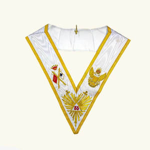 Colliers maçonniques vintage en gros, écologiques, en fil de bullion, broderie à la main, haute qualité, nouveau design, personnalisés - Product Image 1