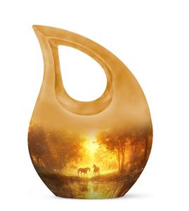 Urna de Metal de caballo para cenizas Urnas de cremación de mujeres para cenizas humanas Mini urnas Hombre adulto Hombre pequeño para cenizas humanas Tamaño personalizado - Product Image 1