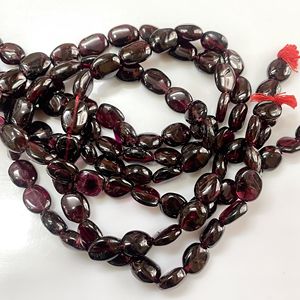 ลูกปัดโกเมนเฮสโซไนท์ทรงรีลูกปัดพลอยธรรมชาติแบบเรียบสำหรับทำเครื่องประดับ - Product Image 3