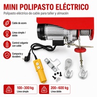 Mini palan électrique à câble en acier 100kg 200kg 500kg 1000kg avec télécommande pour atelier
