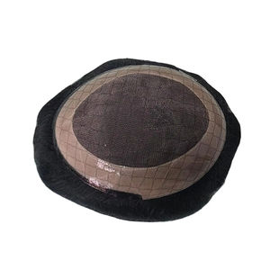 Peluca de onda de agua india de alta calidad de Taz Hair para hombres Remy Soft Mono Base Toupee System Made Bangladesh Loose Deep Wave Style - Product Image 2