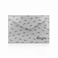Boîtier en acier inoxydable pour cils d'extension de cils de volume Utilisation de sourcils Belle conception de cils personnalisée avec logo gris