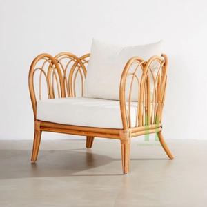 Kids Rattan Rocker <b>Chair</b> Woven Bamboo Swivel Seat Nursery <b>Reading</b> <b>Chair</b> with Cushion - Product Image 2