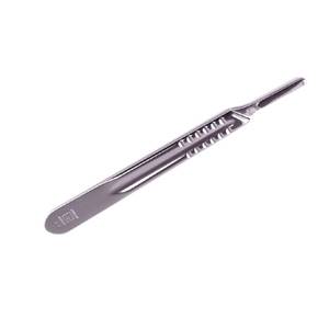 Manche de scalpel 4 en acier inoxydable durable de qualité professionnelle pour # 20- # 25 lames chirurgicales, couteau manuel, forceps - Product Image 4