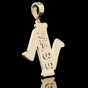 Pendentif Hip Hop en Acier Inoxydable avec Diamants CZ Personnalisé, Style Urbain Bling - Product Image 2
