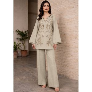 URAIB EMB Casual Fitness Suit 2 PCS One <b>Set</b> Including Top Shorts XS 6XL Loose Fit Crepe <b>Knitting</b> Jersey Fabric Daily Print - Product Image 3