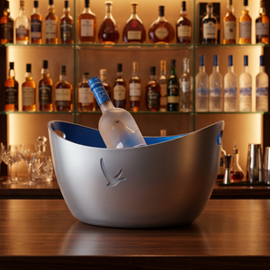 <b>Beer</b> Ice <b>Bucket</b> 4 Bottles Silver Plated for KTV and Party, Wholesale, OEM Custom - Product Image 3