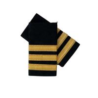 Epaulettes Profesionales y Elegantes con Rayas Ceremoniales, Insignias de Uniforme, Poliéster/Algodón, Unisex, Logotipo Personalizado, Aerolínea
